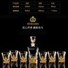 Gold Thread Crystal Glass Whisky Wine Set 7 Piece Luxury Drinking Cups for Home Bar