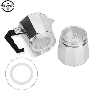 3 Silicone Gaskets And 1Pc Stainless Steel Filter Moka Pot Coffee Bottle Replacement Compatible With 3/6/9/12 Cup Moka Express