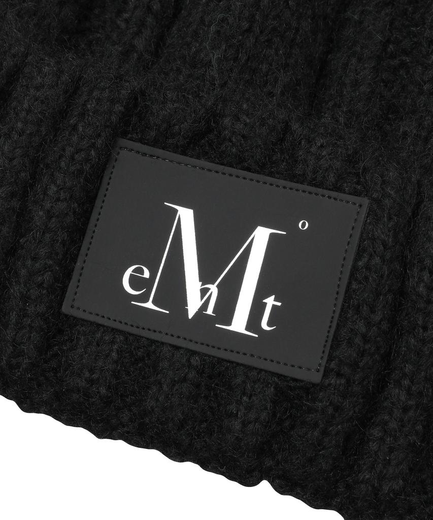 MUCENT Misty Leather Patch Cat Beanie