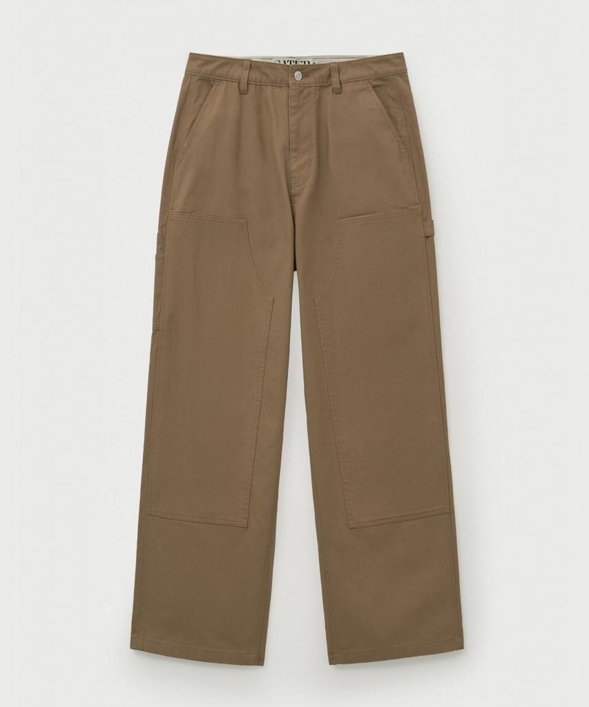 Seteo Double Knee Carpenter Pants Beige