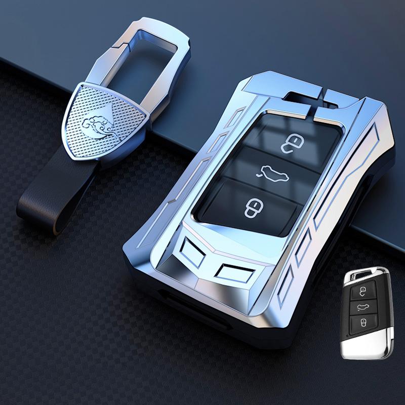 Zinc Alloy Car Key Case Tpu Cover For Vw Volkwagen Polo Bora Tiguan Passat Golf 6 Lavida Scirocco Protect Shell Accessories