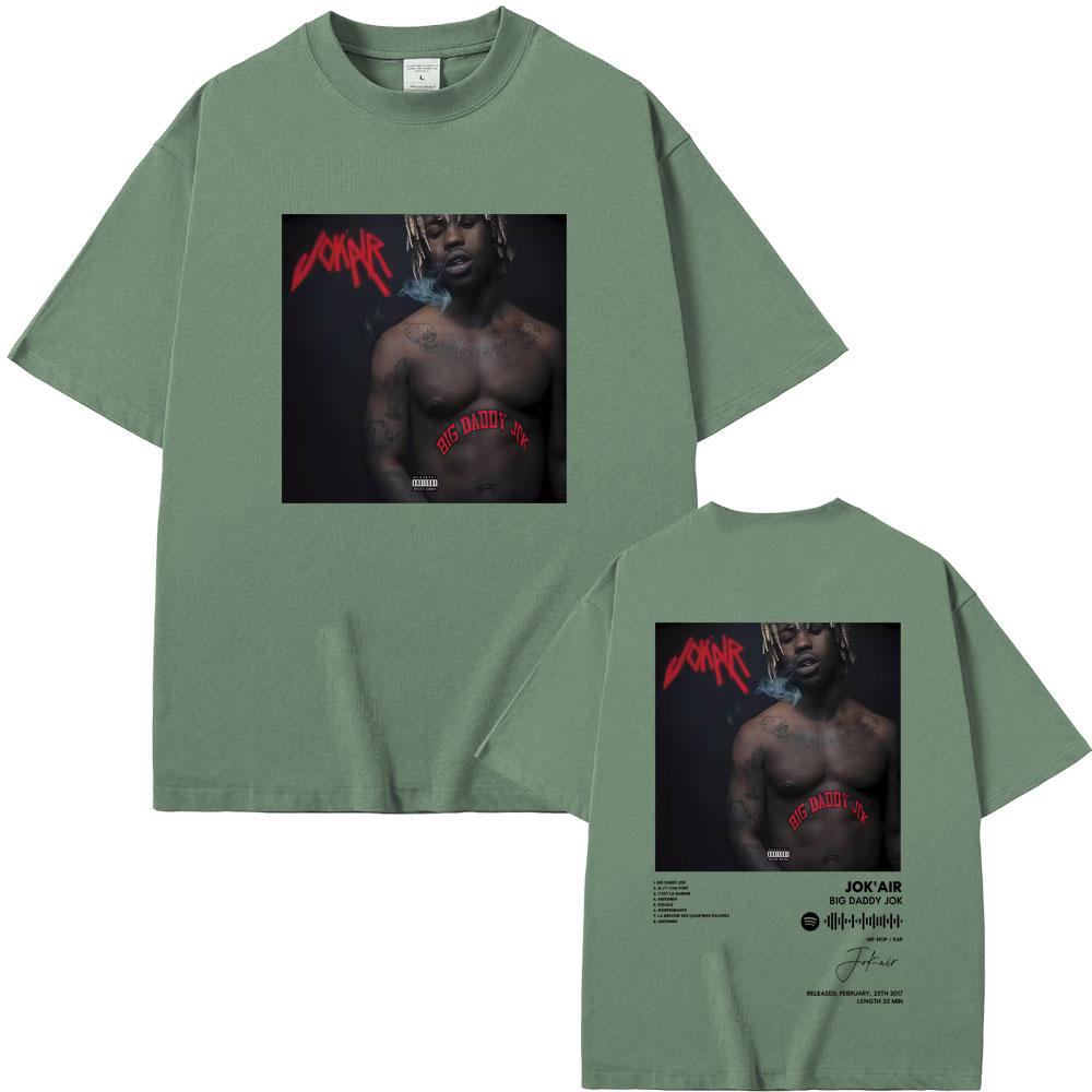 Rapper Jokair Big Daddy Jok Album Merch Tshirt Unisex Women Vintage Oversized T Shirts Fashion Hip Hop Short Sleeve Tee Streetwear