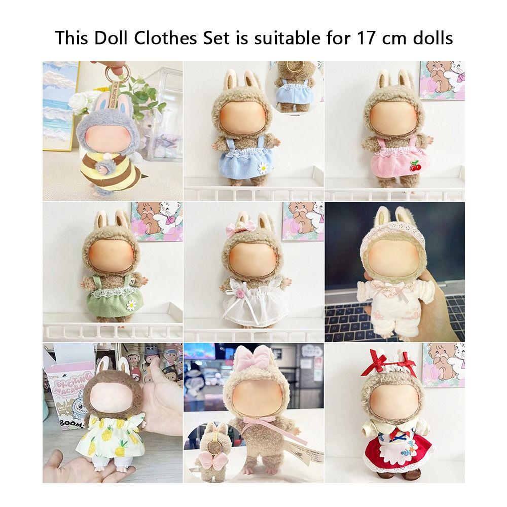 Håndlaget dukkeskjørt Labubu Time To Chill Fylte miniklær Labubu-klær For 17 cm Labubu-dukke