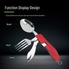 Portable 3-in-1 Outdoor Stainless Steel Folding Utensil Set