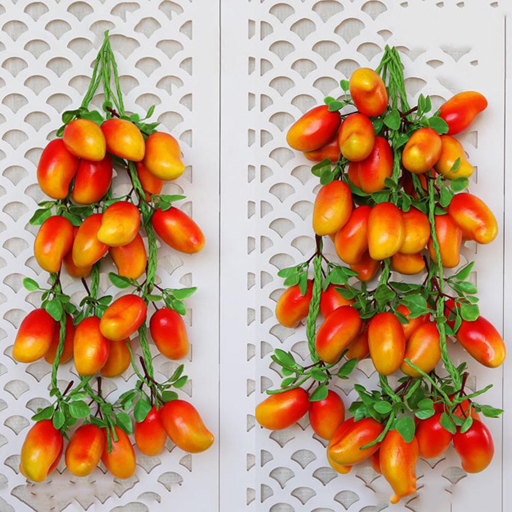 Artificial Fruit Hanging String Lifelike Fade Resistance Simulation Fruit String for Home Kitchen Hanging Ornaments