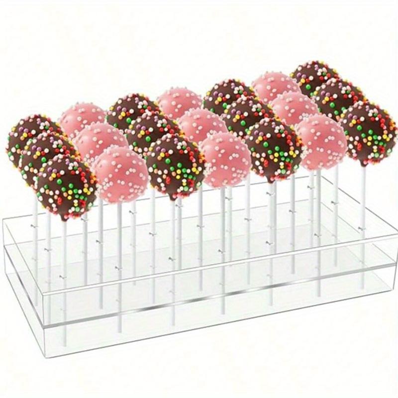 Cake Pop Stand 15 Holes Clear Acrylic Lollipop Display Holder for Weddings Birthday Anniversary Parties Candy Decorative