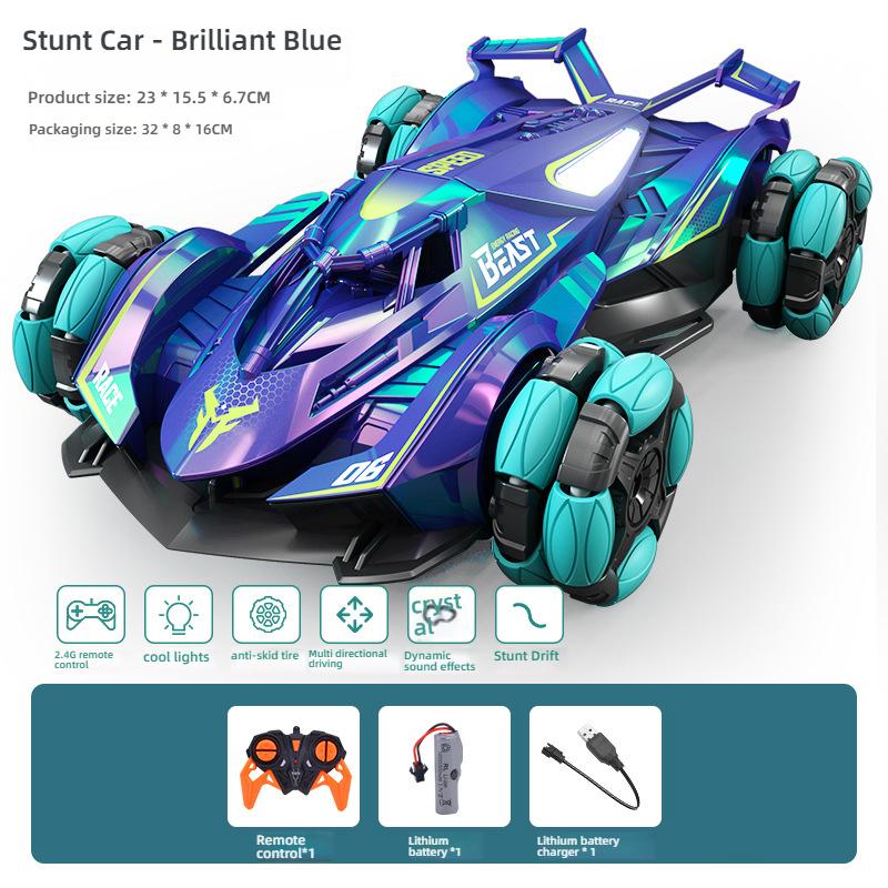 

Cross-border Four-wheel Drive Gesture Sensing Stunt Remote Control Car Off-road Climbing Light2.4G Children s Electric Toy Car Wholesale 【Standard single batter