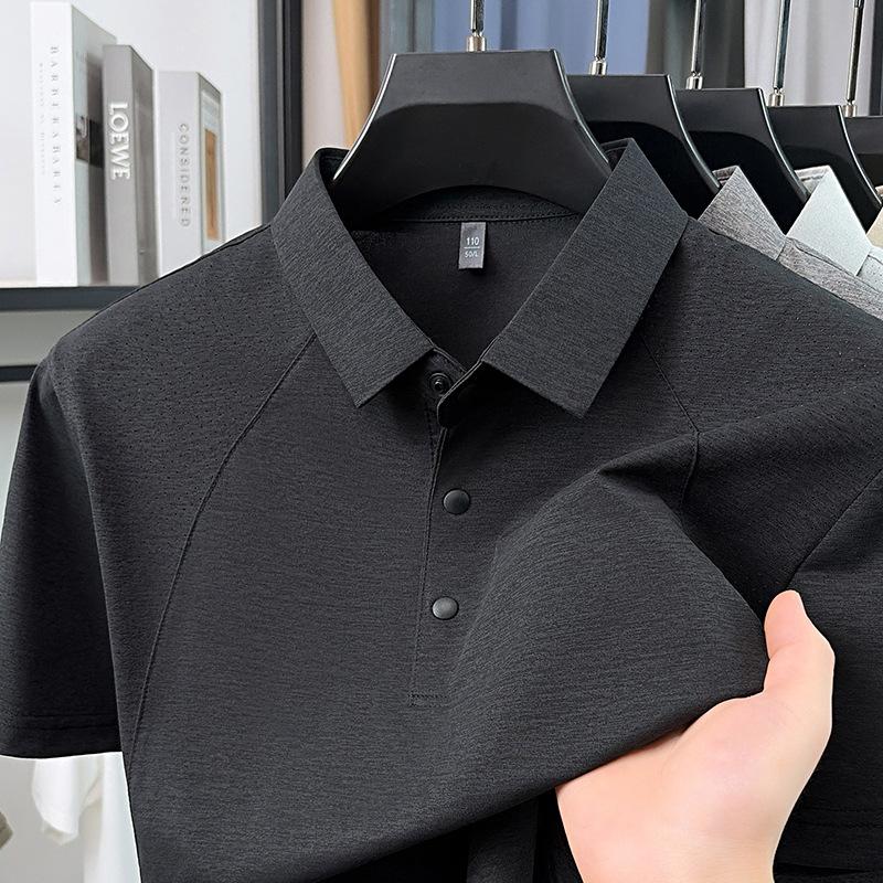 Short Sleevet Polo Shirt Men's Summer Business Casual Lapel Collar Sports Breathable