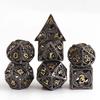 MINI PLANET Hollow Metal Dice Set DND Octopus Polyhedron Dice RPG Board Game Pathfinder Metal Dice D4 D6 D8 D0 D% D12 D20 Dice