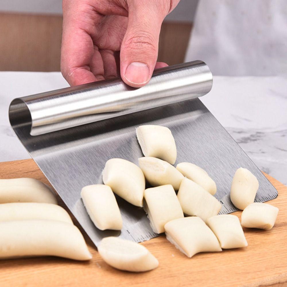 Abgestufte Teigschneider Edelstahl-Gebäckspatel Multifunktionaler Teigschaber Brot