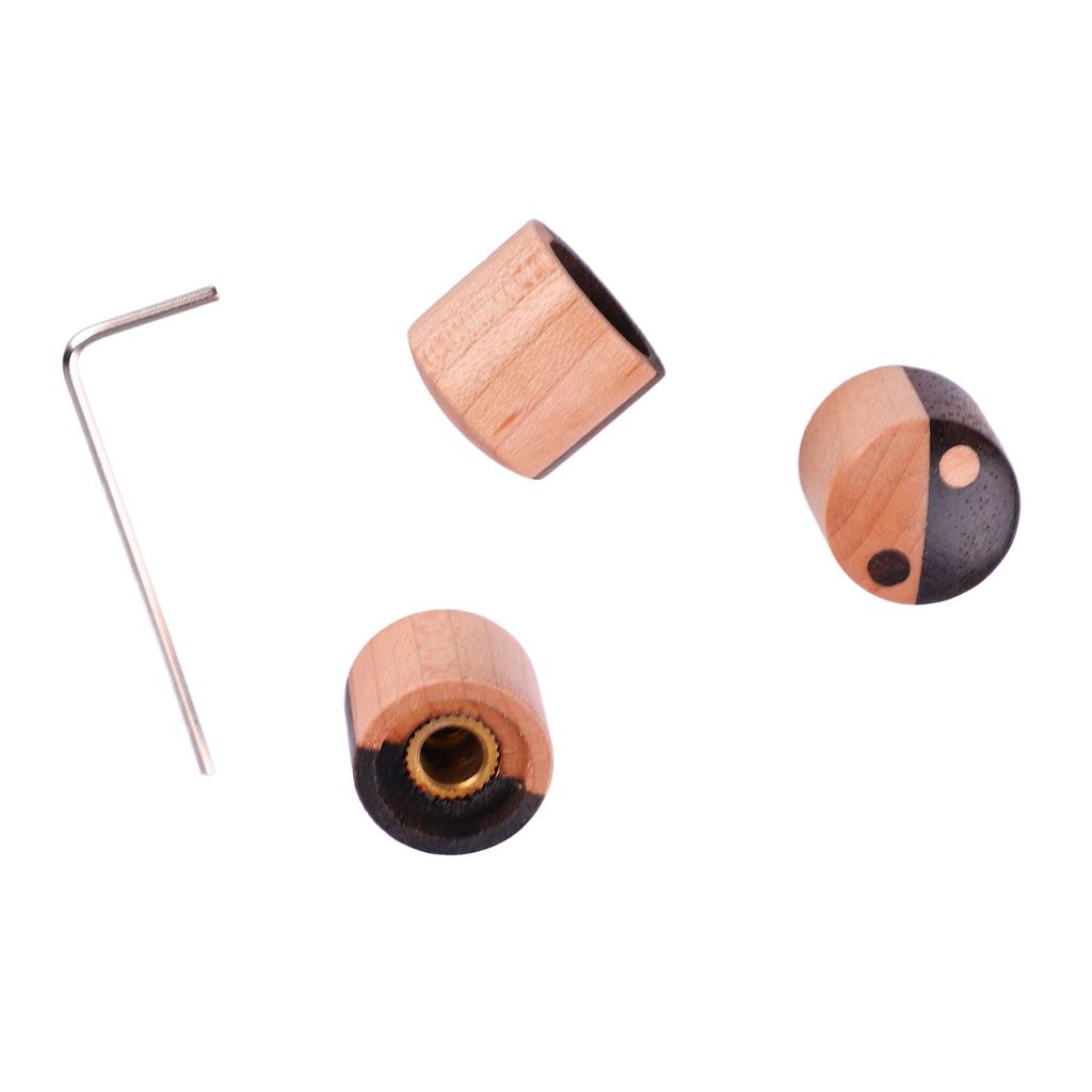 3Pcs Guitar Control Knob Fit Top Wood Set Kit Instrument Accessory for Replacement GD416