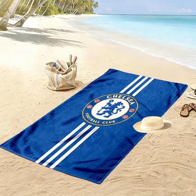 Chelsea FC Print Beach Towel, Large Soft Quick Dry Towel for Beach Camping Swimming