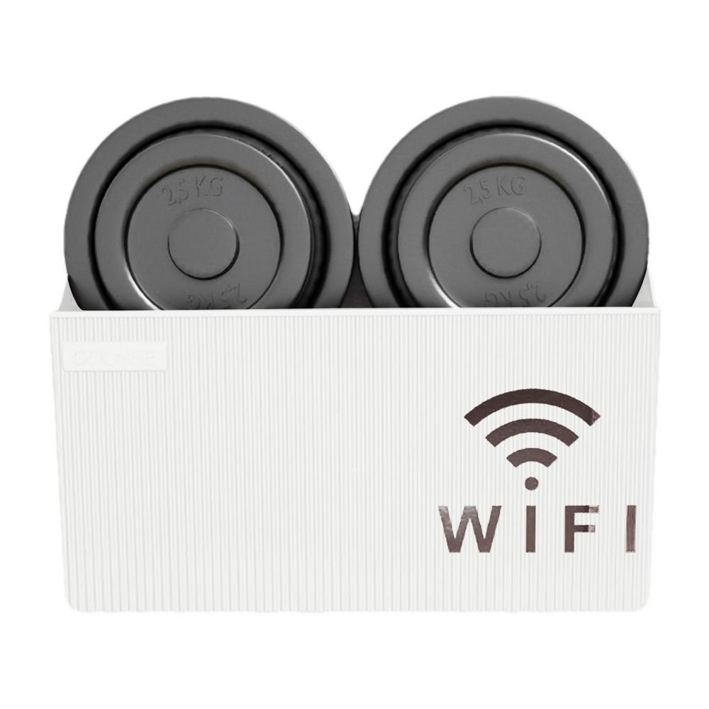 

Wifis Router Storage Box Wall-mounted Wifis Boxes for Home Decorative Router Hider Rack Cable Organizer Box for Living Room білий