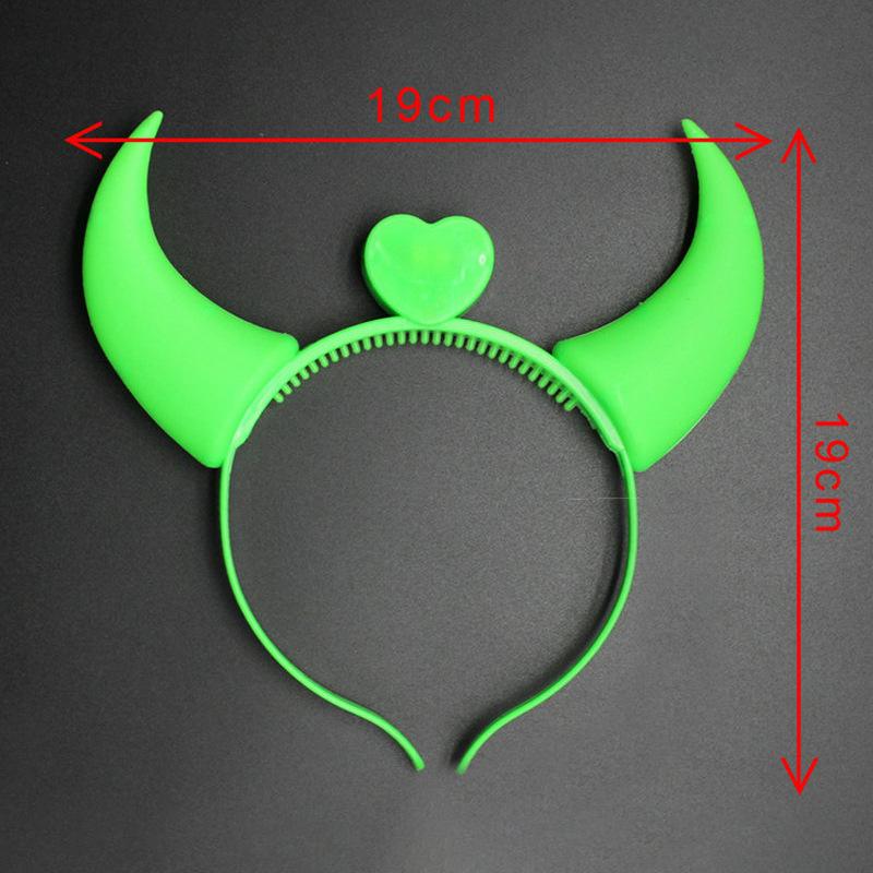 Luminous Glow Toy Cow Horn Headband for Concerts and Events