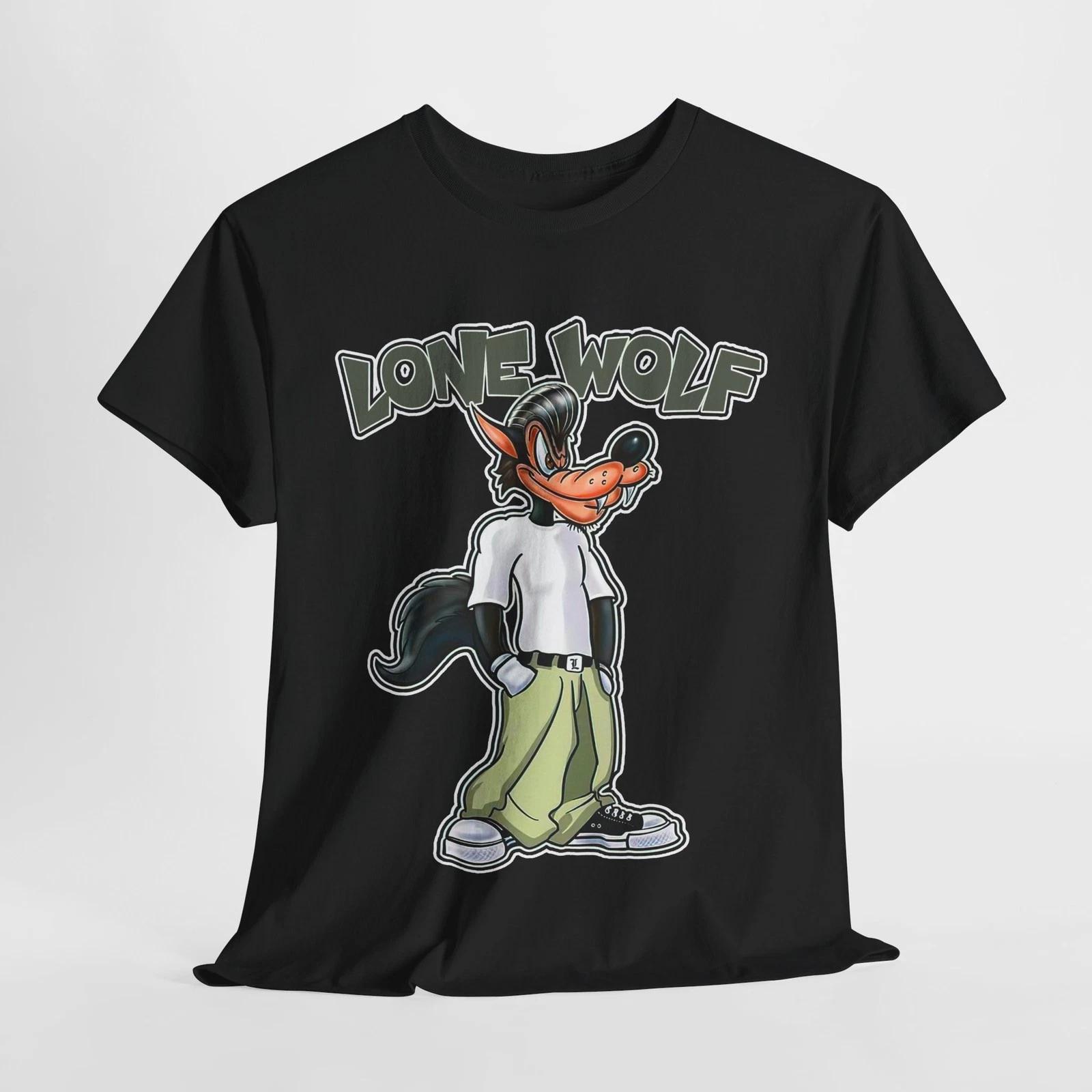 Lone Wolf Graphic Tee, Unisex Heavy Cotton Shirt, Streetwear T-Shirt, [...] S