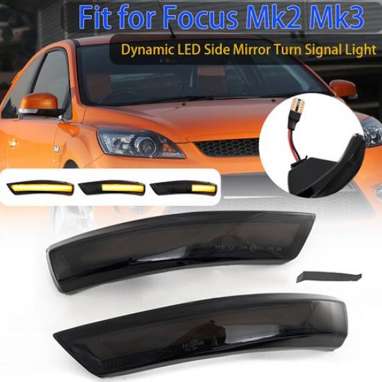 LED Turn Signal Lights Side Mirror Indicator Fits Ford Focus MK2 MK3 Mondeo MK4