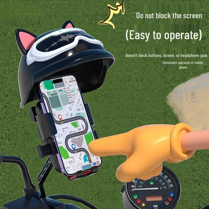 Electric Motorcycle Phone Holder with Sunshade for Riders