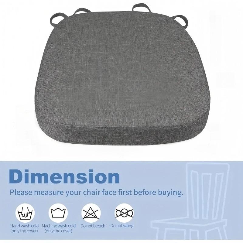 Nuovo Cuscino per Sedia Spesso 5 cm a Forma di Ferro di Cavallo Colore Unico Facile da Pulire Morbido Rimovibile Antiscivolo Stile Semplice Decorazione per la Casa