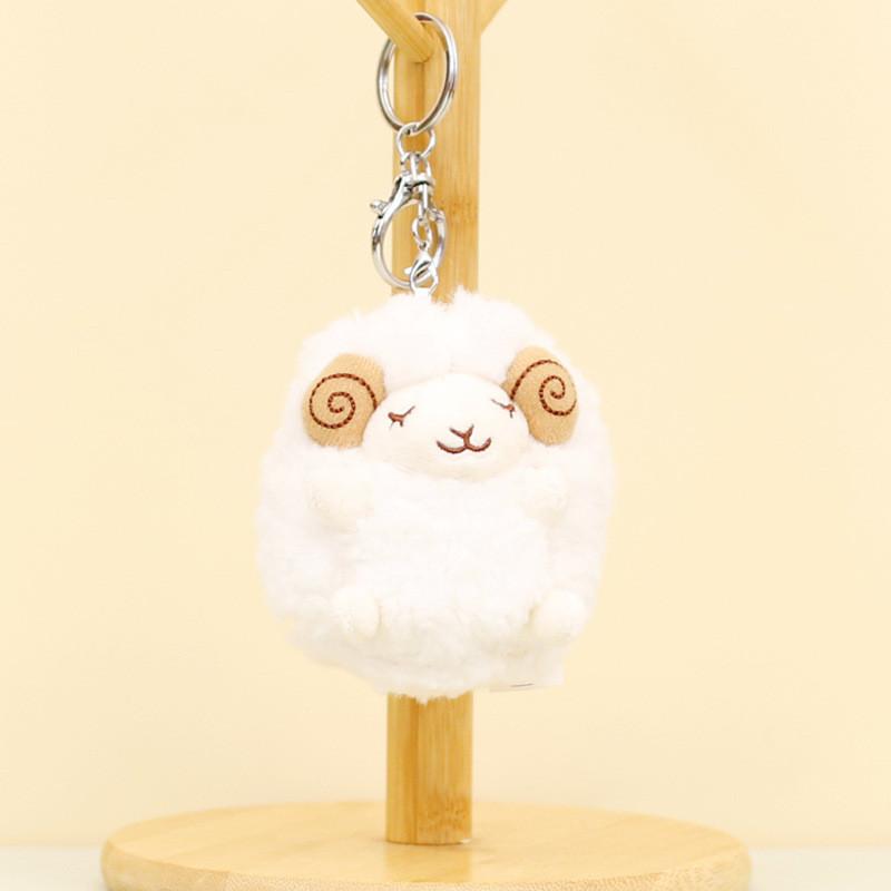 Cute Cartoon Sheep Plush Keychain Soft Stuffed Animal Doll Couple Gift