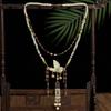 Chinese Style Embroidered Butterfly Wreath Necklace Super Fairy Tassel Pendant Horse Face Skirt Accessories