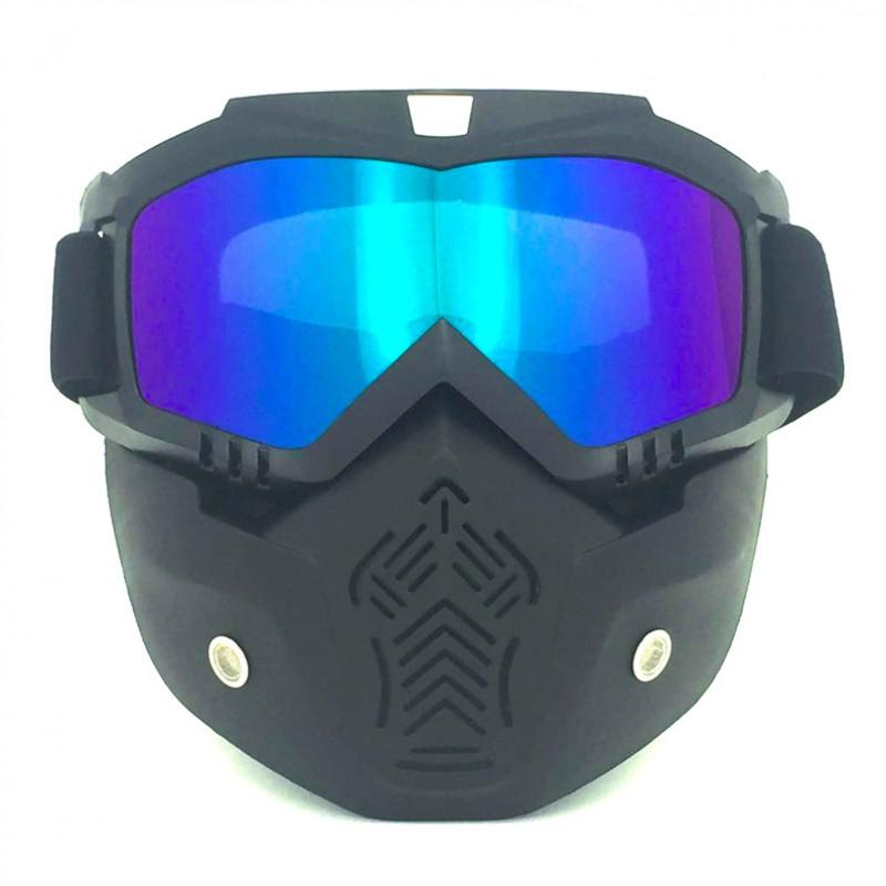 Vintage-Style Motorcycle Goggles Off-Road Riding Full Frame Windproof Protective Eyewear With Interchangeable Lenses