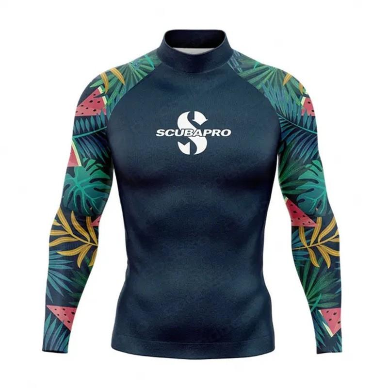 SCUBAPRO Langarm Rash Guard für Herren UPF 50 UV-Schutz Surfen Tauchen Schwimmen Wassersport