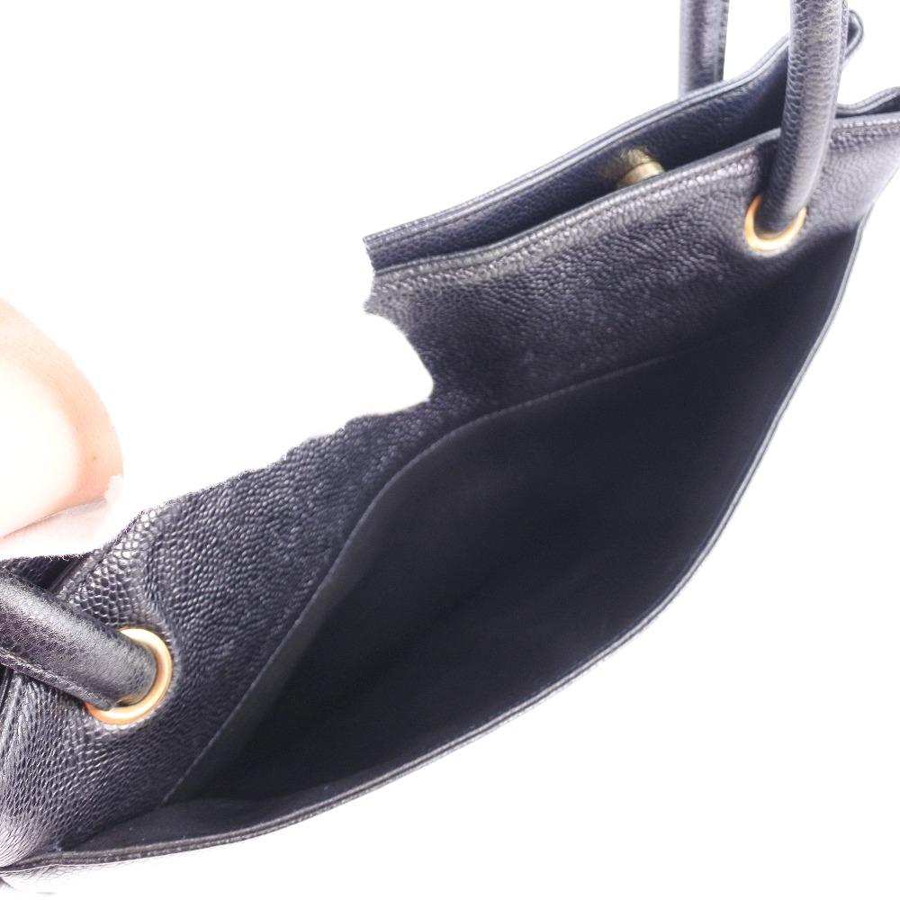 CHANEL Tote Bag black Caviar skin Women Used