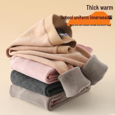 Children's Fleece-Lined Winter Leggings - Warm Cotton Pants for Boys & Girls