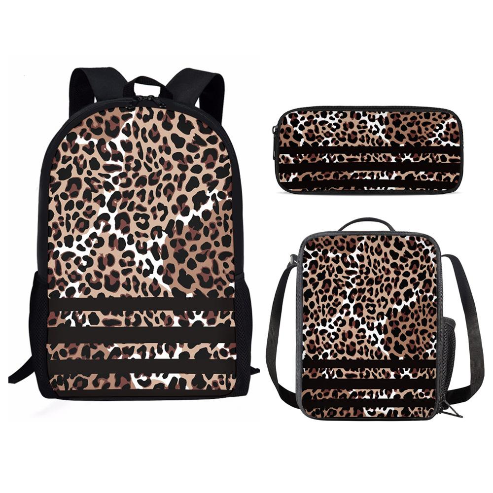Classico Novità Fresco Animale Tigre Fiore Stampa 3D 3pz/Set alunno Zaini Scolastici Zaino Daypack per Laptop Zaino Borsa Pranzo Astuccio