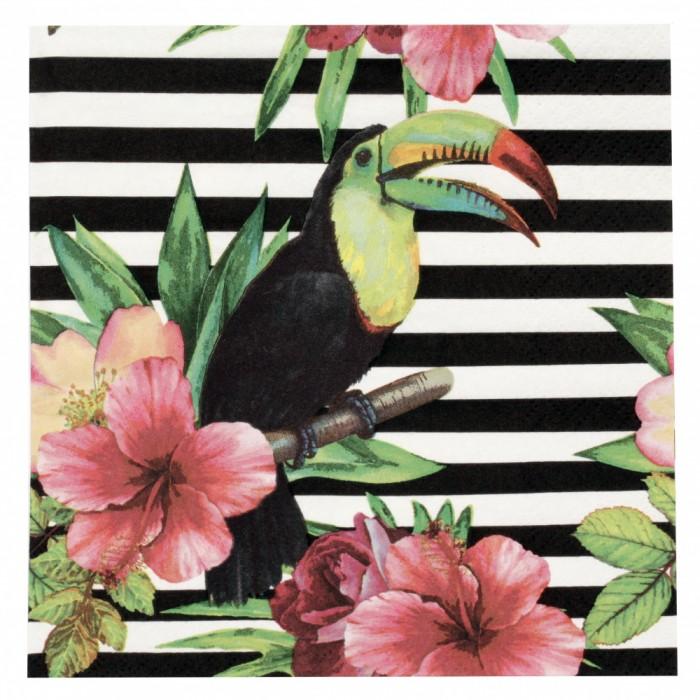 Anniversary House Tiflair Rainbow Toucan Disposable Napkins (Pack of 20)