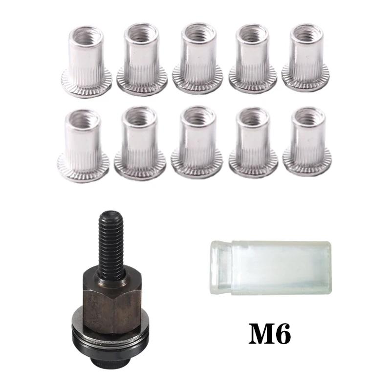 11 Stück Handnietmutternpistolenkopf Muttern Nietwerkzeug Zubehör Für Muttern Optionales Modell M3 M4 M5 M6 M8 M10 M12