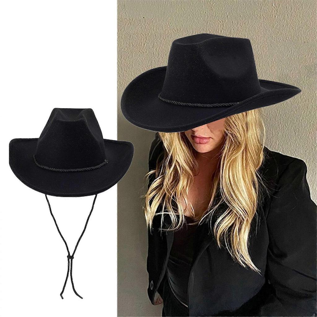 Rolled Brims Fedoras Hat Western Windproof Cowboy Hat Sunproof Cowboy Hat for Adult Fishing Cycling Hiking Camping  Camel
