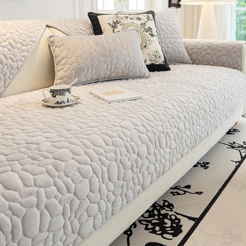 Winter Crystal Velvet Sofa Cushion Winter Thickened Non-slip Sofa Cover Cover New Simple Cover Cloth Towel Sitting Cushions