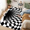 Checkerboard Illusion Living Room Nonslip Area Rug Soft Carpet For Bedroom Game Playroom Sofa Office Home Decor Doormat Christmas Gift C9301833