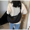 Nylon Minimalist Shoulder Bag For Casual Travel With Zipper Pocket For Women