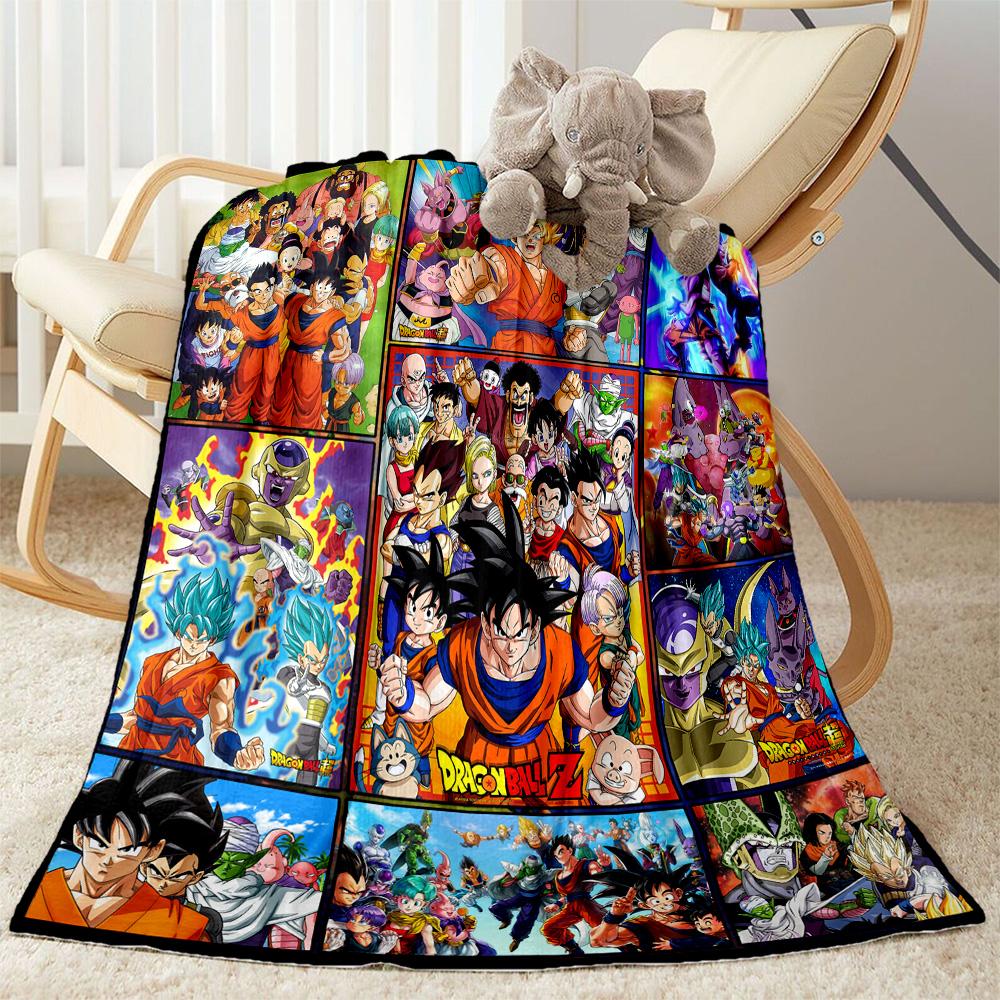 Dragon Ball Characters Blankets Are Suitable for Living Rooms,making Them an Ideal Choice for Outdoor Travel and Gifts.