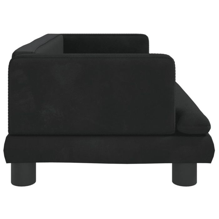 VidaXL Canapé pour enfants noir 80x45x30 cm velours 3196309
