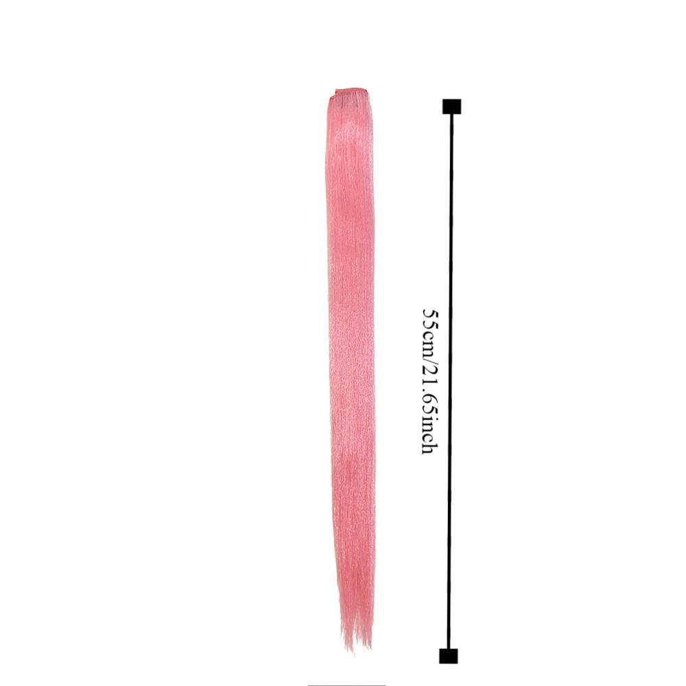 Hair Clips Luminous Hair Extensions Neon Fake Hair Colored Synthetic Hair  Party