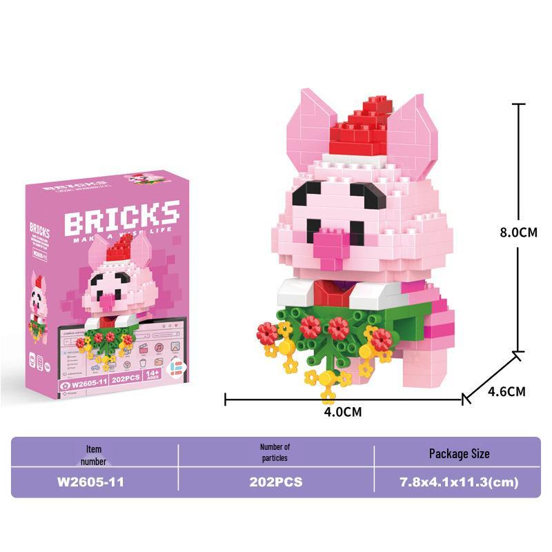 Lele Brothers Micro Building Blocks - Educational Small Animal Sets for Kids, Compatible with Lego, Boys' Toy Gifts