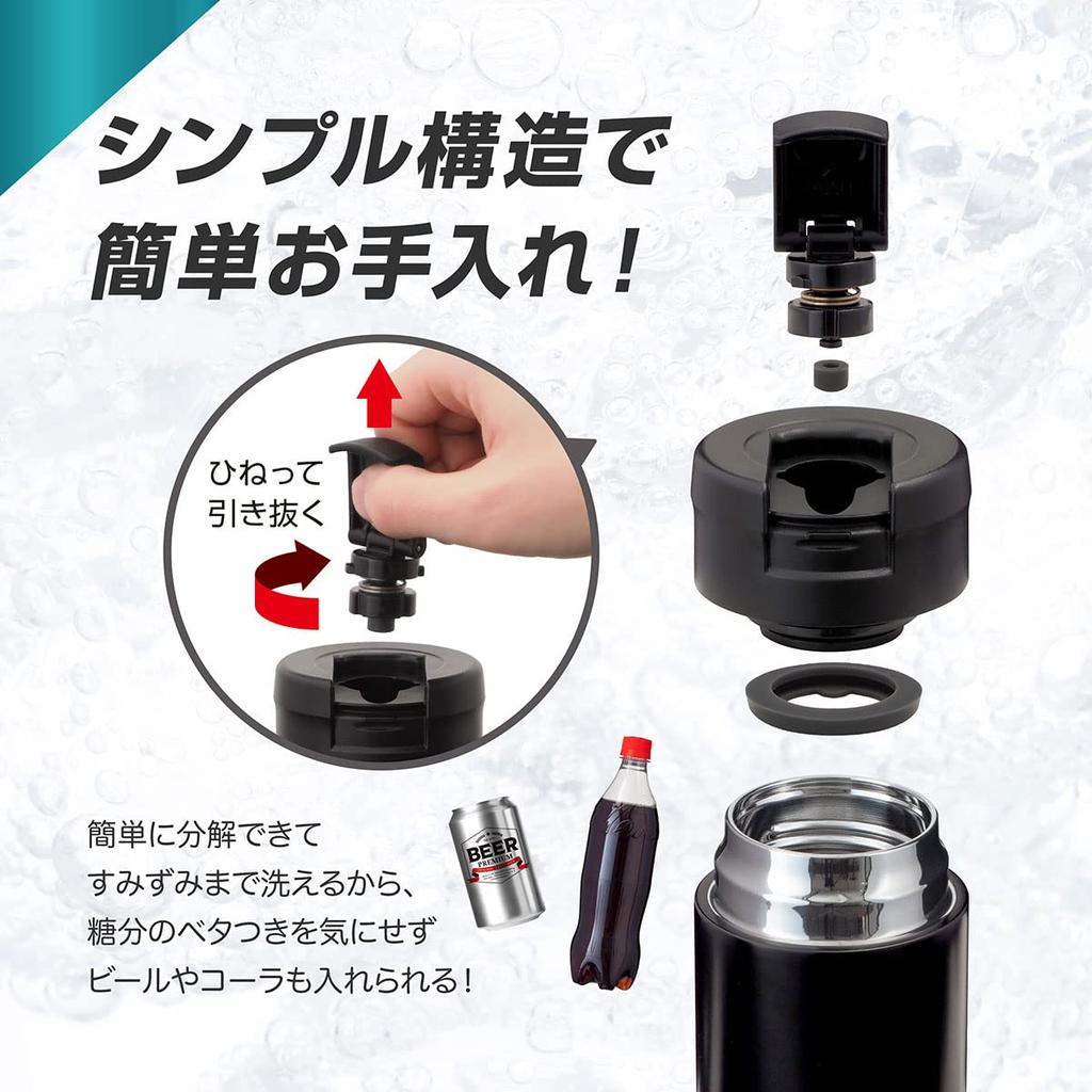 Atlas Sparkling Water for Carbonated Cold Storage Vacuum Stainless Perfect for Carbonated Drinks and Matte SPARX Bottle, 560ml, Drinks, Only,