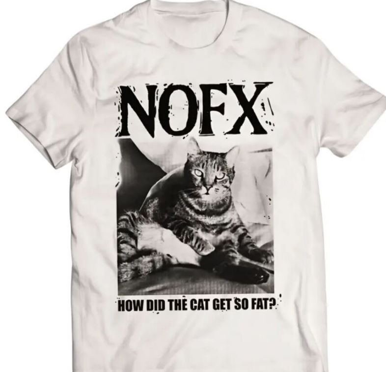 NOFX Rock Festival Punk In Drublic Tee, How Did The Cat Get So Fat T-Shirt Unisex T-Shirt XXXXL