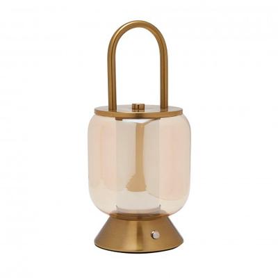 Hestia Bronze USB LED Touch Lamp - Lantern Style