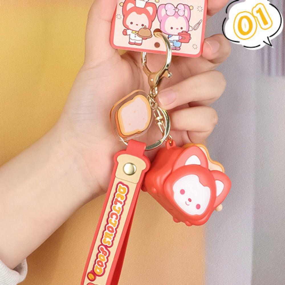 Exquisite Toaster Keychain Mini Cartoon Keychain Bag Accessories Animal Pendant  Couple