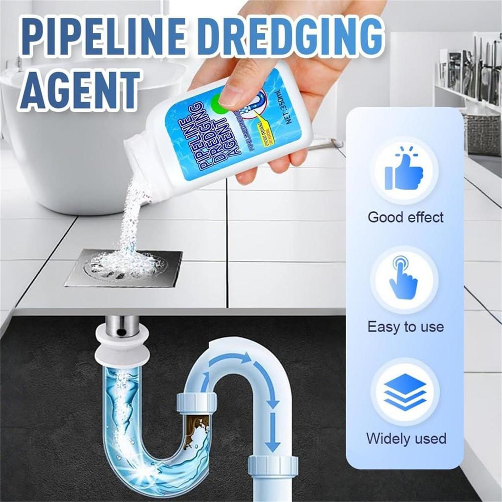 Professional Pipe Unclogger Pipeline Dredging Agent Toilet Pipe Dredger Drain Clog Remover Powerful for Tub Bathroom Sewer