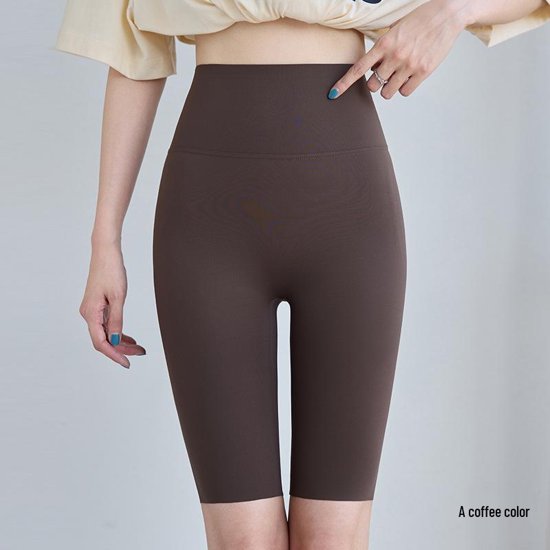 White 2024 Women's Shark Style Cycling Shorts: Summer Thin, Tummy Control & Hip Lift Yoga Leggings