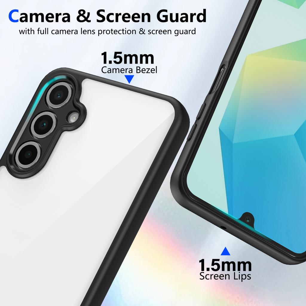 For Samsung Galaxy A36 5G Case Matte Skin Touch Clear PC+TPU Shockproof Phone Back Cover