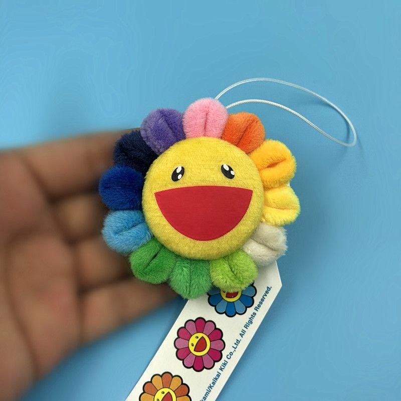 Flower Murakami Takashi Kiki Kaikai Brooch Rainbow Pin Badge Strap Pendant Plush