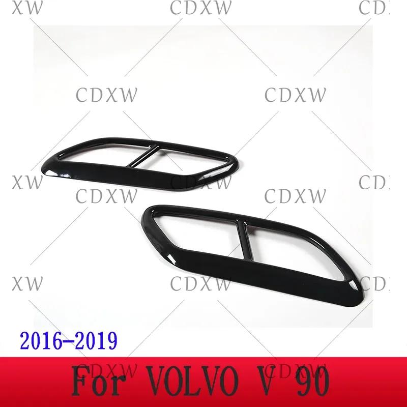 For Volvo XC60 S60 XC90 S90 V90 Stainless Steel Car Tail Muffler Exhaust Pipe Output Cover Decorative Cover Car Accessories