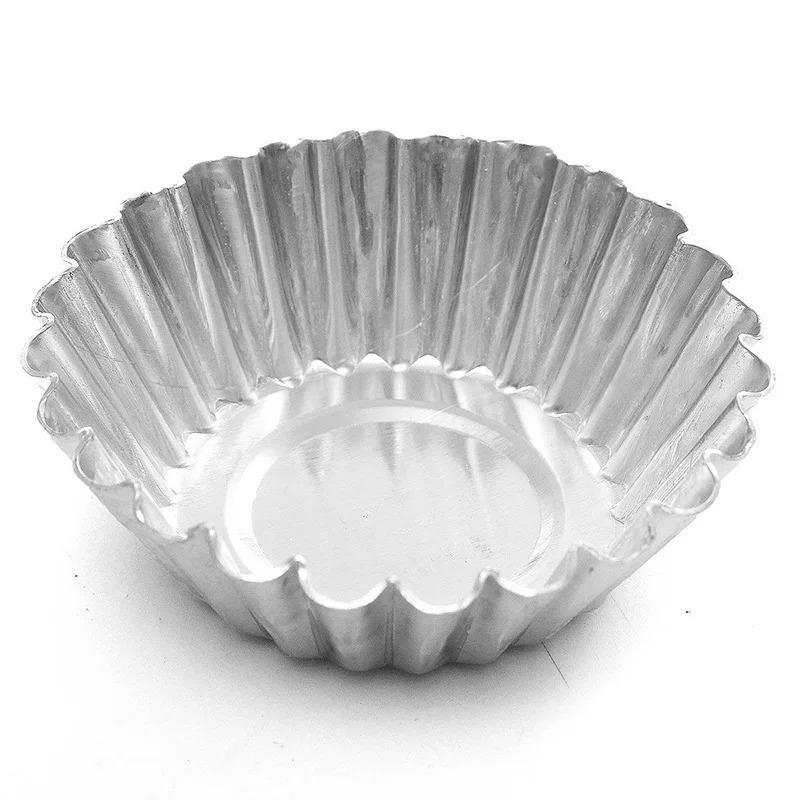 10Pcs 7cm Aluminium Alloy Cake Eggs Tart Mold Kitchen Pastry Baking Tools Cake Molds Bakery Accessories