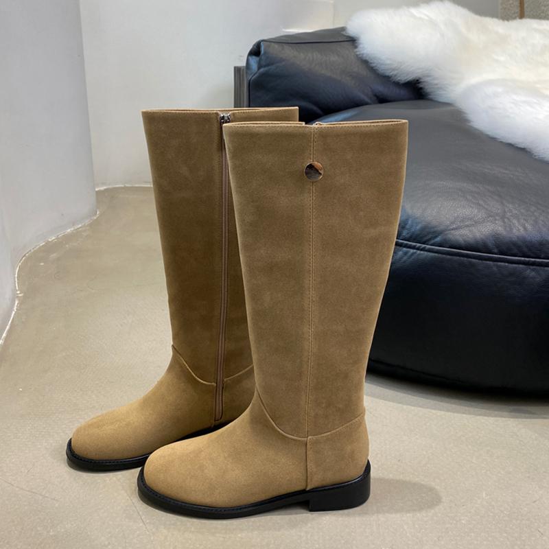 

Винтажные туфли на плоской подошве женские сапоги до колена модные туфли с боковыми молниями осень-зима женские лаконичные длинные ботинки женские 35